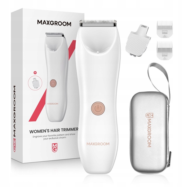 Електрически тример MAXGROOM RFCD-9082 керамичен бял 600mAh 120мин USB-C
