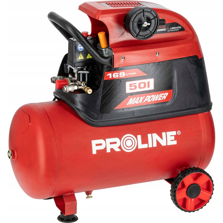 Compresor cu ulei Proline P200002, 50L, 1500W, orizontal