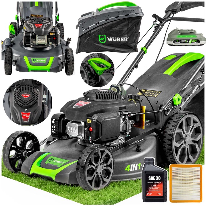 Косачка Wuber Loncin 4,8 к.с. 70л 51см с електрически старт и самоход
