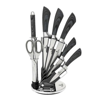 Set cutite cu suport inox maner lemn BH 2292 Set cutite cu suport inox maner lemn BH 2292