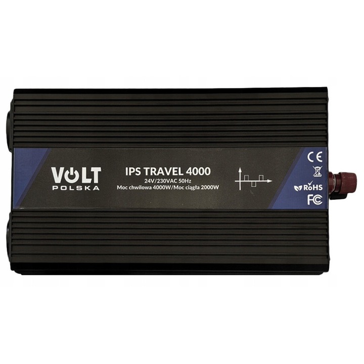 Volt Polska IPS Travel 4000 LCD feszültségátalakító, 2000W/4000W, 24V/230V, 355x180x90mm