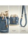 Geanta dama crosetata, vintage, denim, 2027, 30x25cm