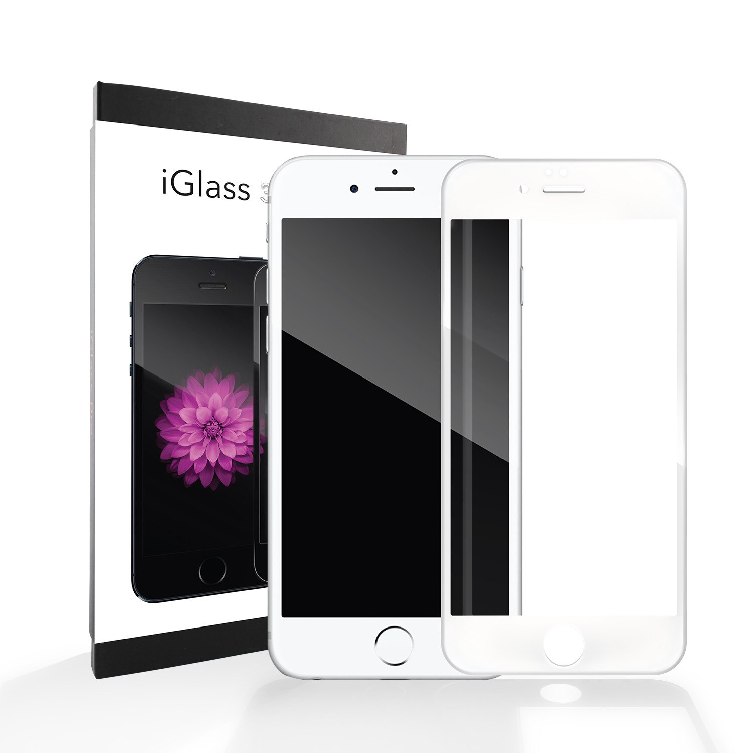 Folie de Sticla IGlass 3D Round pentru iPhone 8Plus, Alb