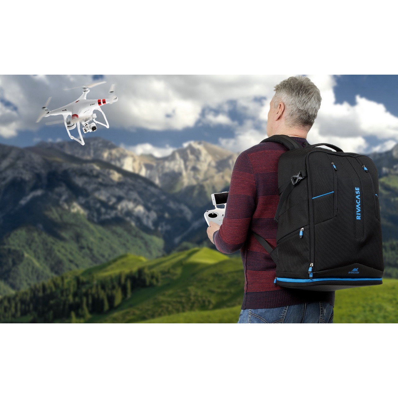 Rucsac pentru laptop si drone Rivacase 7890 BLACK 16"