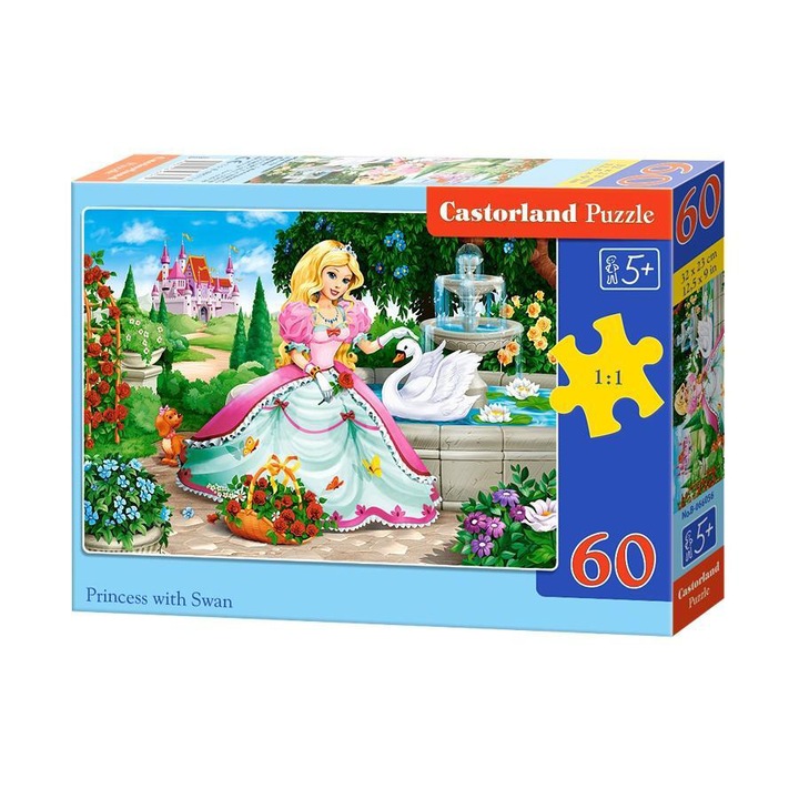 Puzzle Castorland, Printesa si Lebada 60 Piese
