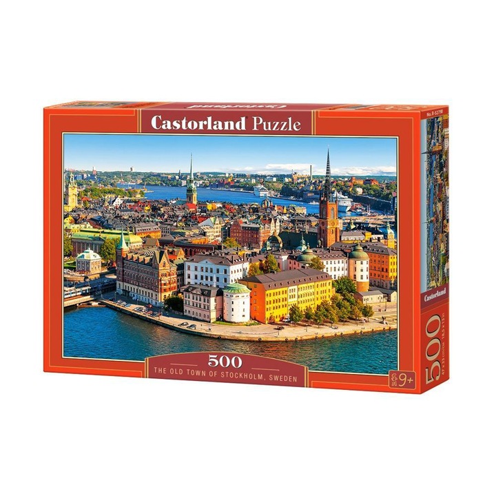 Castorland puzzle, 500 db-os, Stockholm öreg város, Svédország