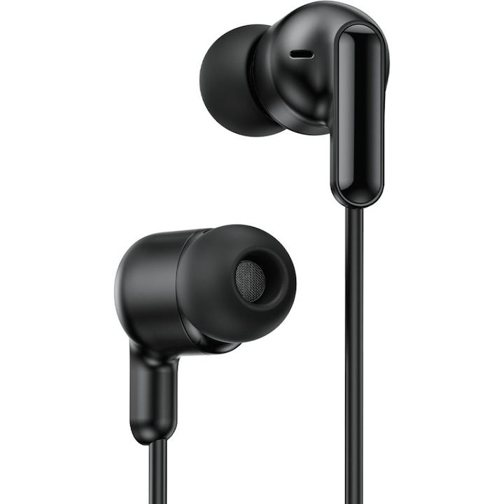 Casti cu fir XO EP84, microfon, negru, 1.2m
