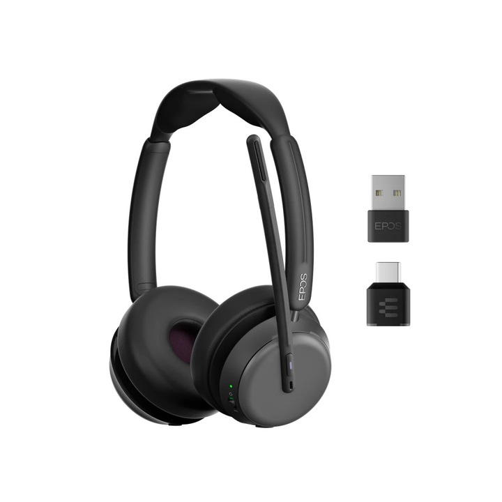 Casti wireless Sennheiser EPOS Impact 1000 MS UC ANC, negru, 30m