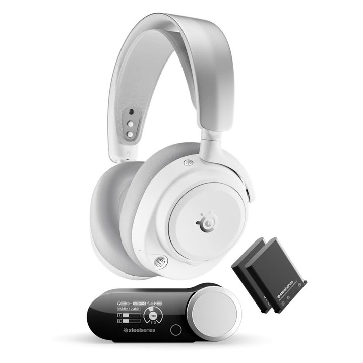 Steelseries Arctis Nova Pro Omni Wireless Bluetooth Gaming Headset Alb, 305435, Microfon/Căști