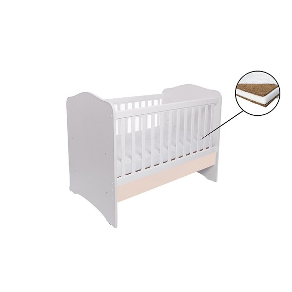 Patut eurogloria como fara sertar - alb cu bej + saltea cocos 10 cm