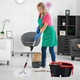 Mop cu Galeata 7.5L, Microfibra 360°, Uscare Rapida