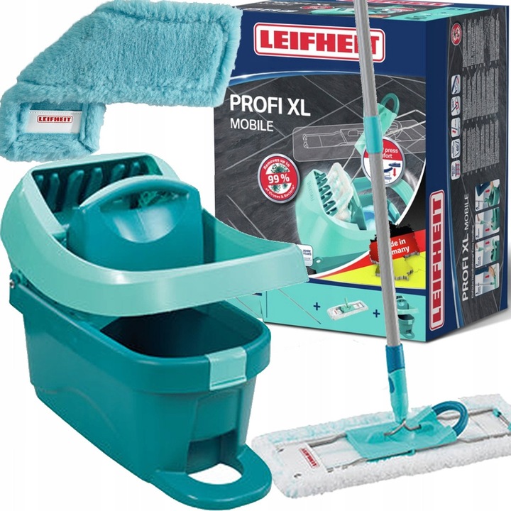 Set mop plat Leifheit Profi XL cu galeata si storcator, 8L