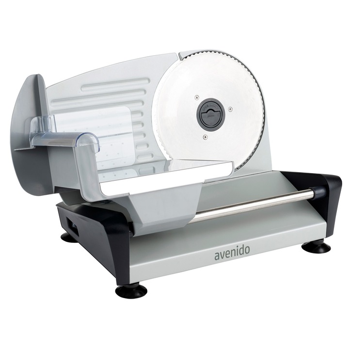 Feliator alimente Avenido AV4705, 150W, carcasa metal, cutit otel inoxidabil, feliere 0-15mm, picioare antiderapante, argintiu