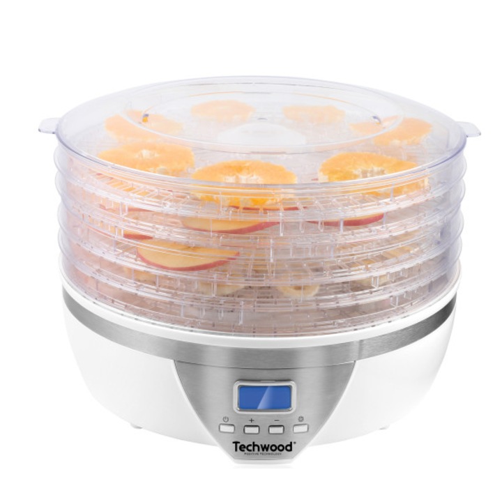 Deshidrator alimente Techwood TDH-504D, 5 tavi 32cm, 350W
