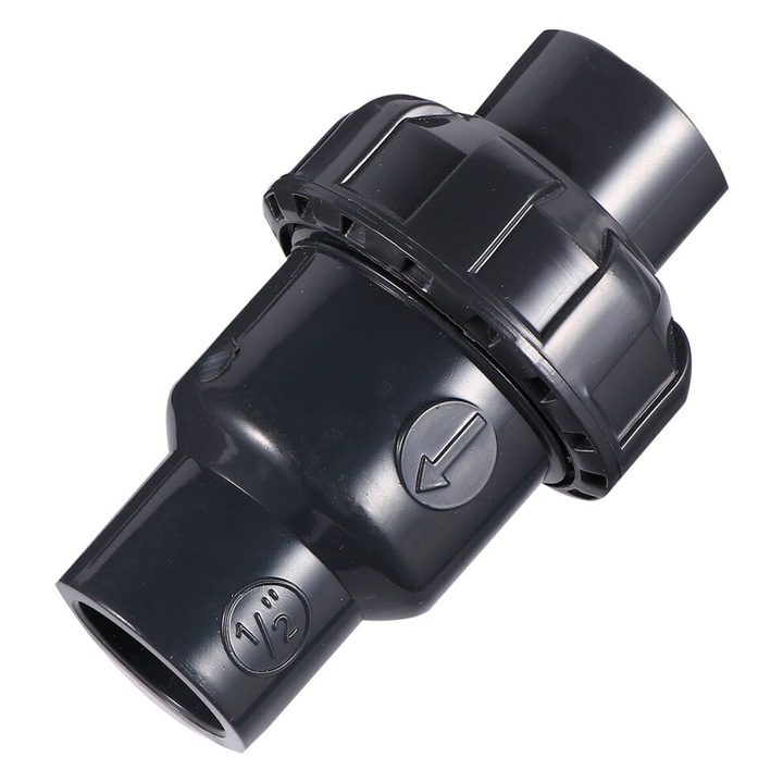 Възвратен клапан PVC-U черен 1/2" 9x5.5x5.5cm