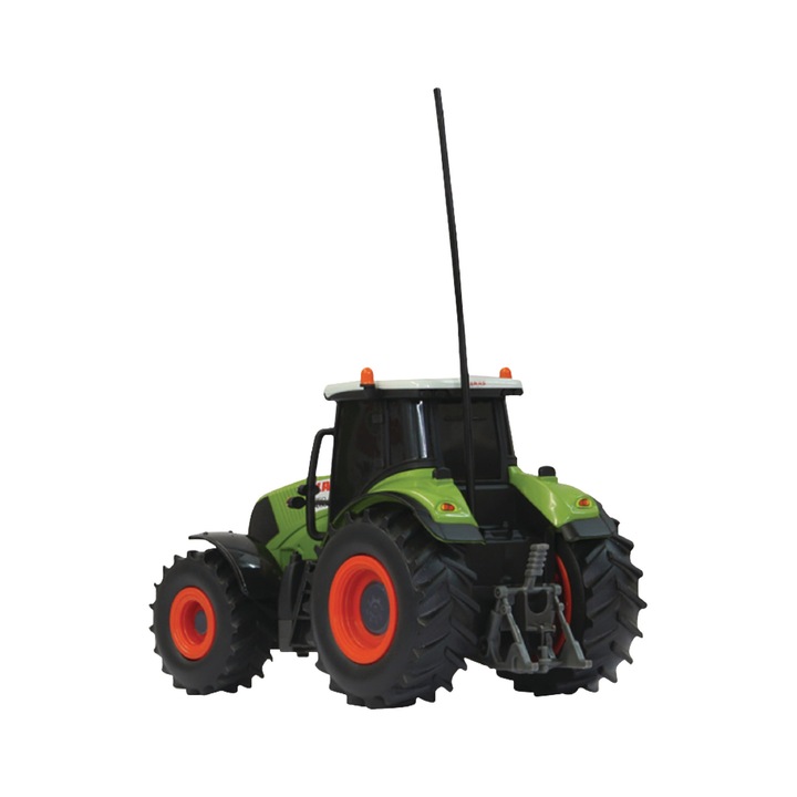 Tractor cu telecomanda si remorca pentru lemne Jamara Claas Axion 850, verde