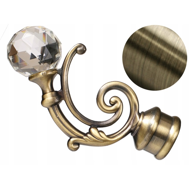 Capat Decorative Karnis 25mm AZURRO Antik Arany Mosiune
