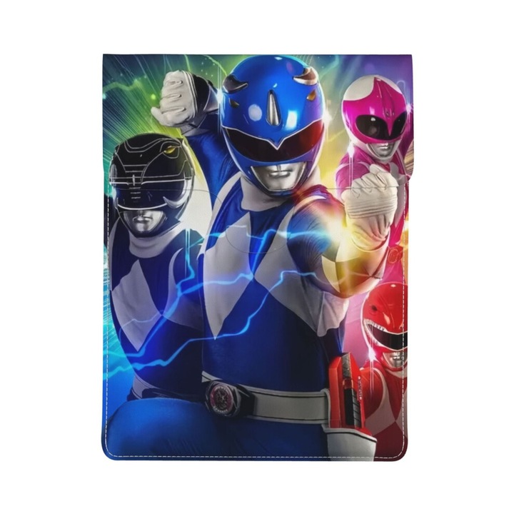Husa laptop 13 inch piele PU neopren rezistent Power Rangers
