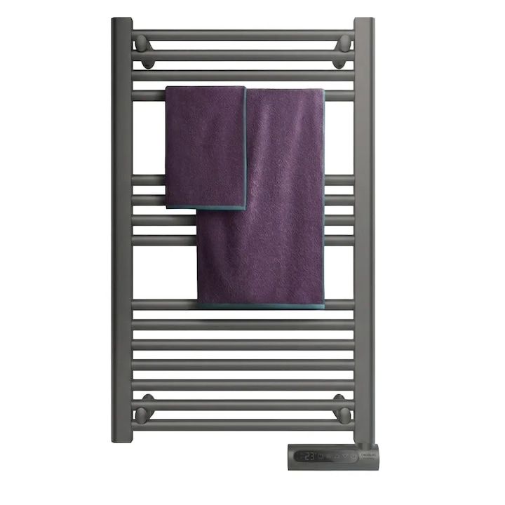 Calorifer/radiator electric pentru baie Cecotec, Ready Warm 9100 Smart Towel, 15 elementi, protectie IP24, 3 moduri de functionare Comfort/ECO/Open Window, temperatura reglabila 10°C- 35°C, timer 9h, programator saptamanal, protectie supraincalzire, inox