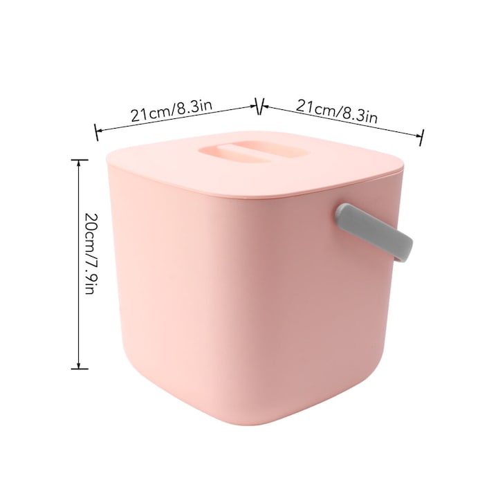 Mini masina de spalat vase, compacta, 45 kPa, alb, 21x21x20 cm
