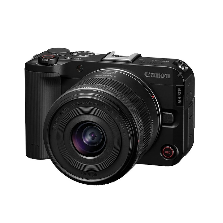 Aparat Foto Mirrorless Canon EOS R50V 24MP Video 4K cu Obiectiv RF-S 14-30mm