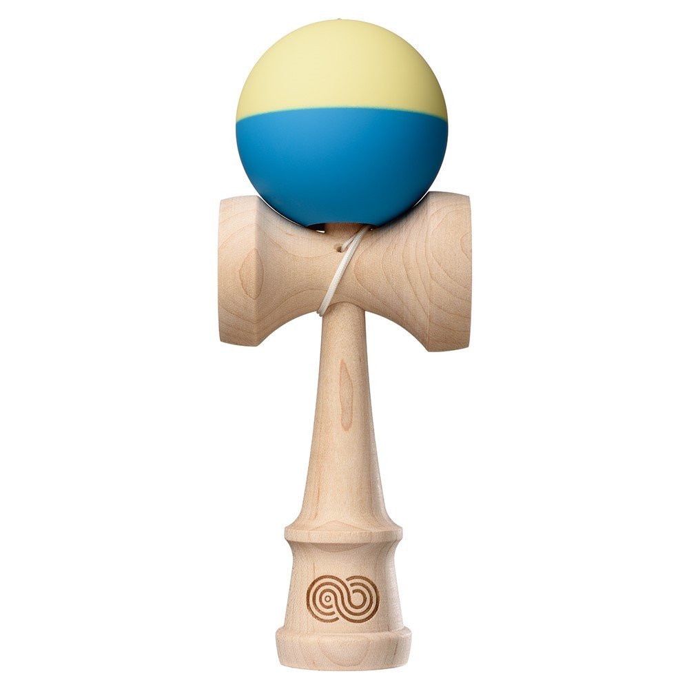 Kendama USA Kaizen 2.0 - Half Split - Maple - Yellow and Blue