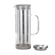 Cafetiera Cold Brew, ulcior din sticla si otel inoxidabil pentru cafea cu gheata, cu maner si filtru cu plasa fina dubla