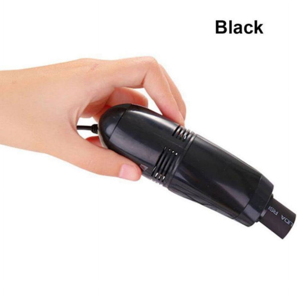 Mini aspirator USB negru, compact, 10x3.4x4cm, pentru praf si firimituri