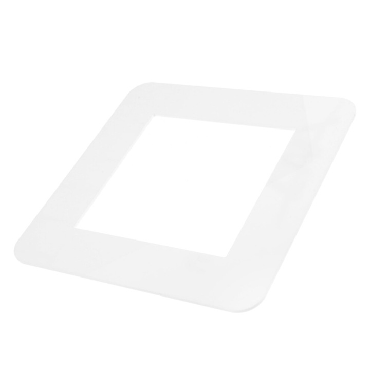 Placa intrerupator simplu acrilic alb 14.5x14.5x0.2cm