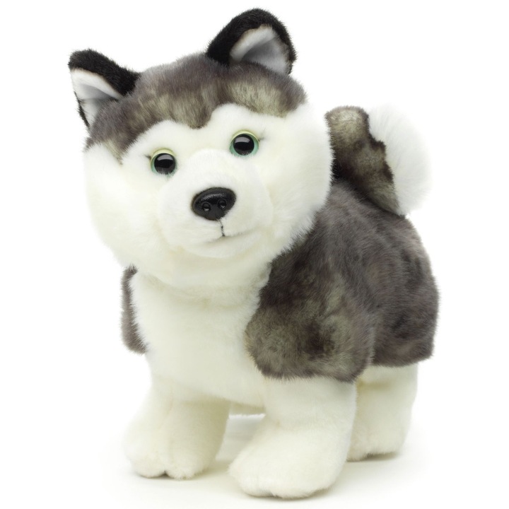 National Geographic Husky plüsskutya, álló, 23 cm