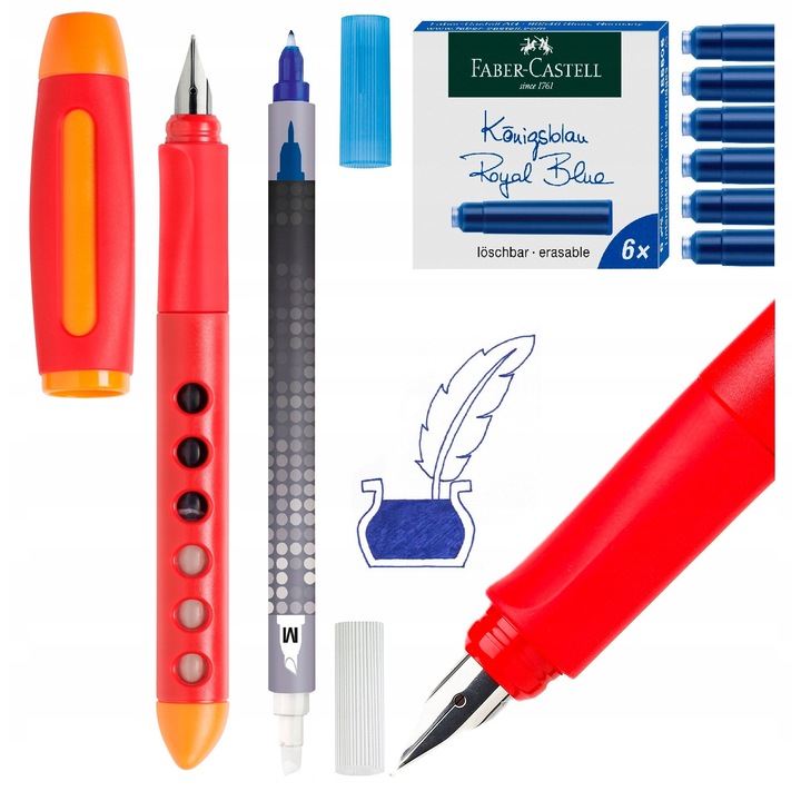 Faber-Castell Scribolino tollkészlet, patronok, radír