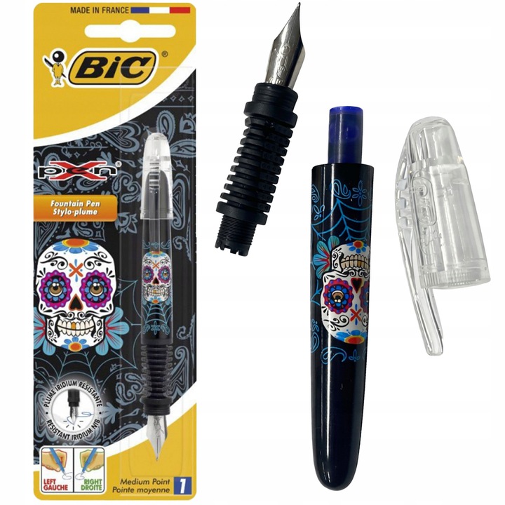 BIC X Pen Decor FP Koponya töltőtoll, kék, 1 db