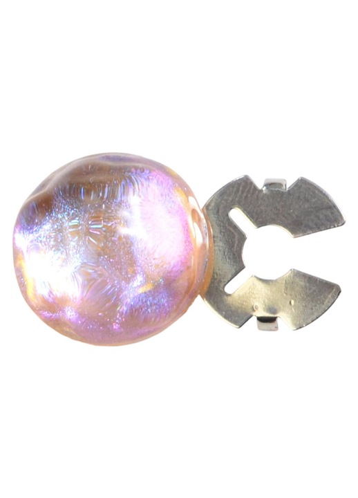 Butoni camasa, model valuri curcubeu, multicolor, 2x1.7cm
