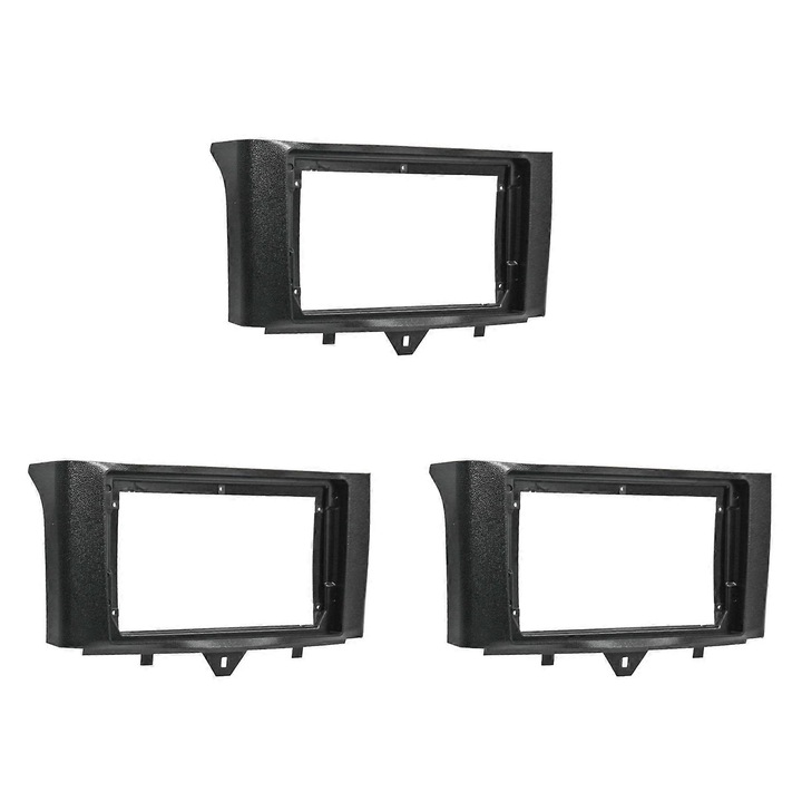 Set 3 rame montaj radio auto 2 Din, negru, 9 inch, pentru Benz Smart Fortwo 2011-2015