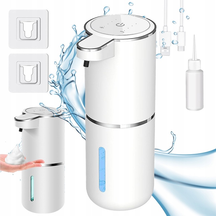 Dozator Sapun Automat Bezdotykowy 380ml USB-C IR Alb