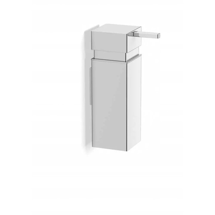 Dozator Sapun Lichid Stella 0.25L Cromat Patrat Montat Pe Perete