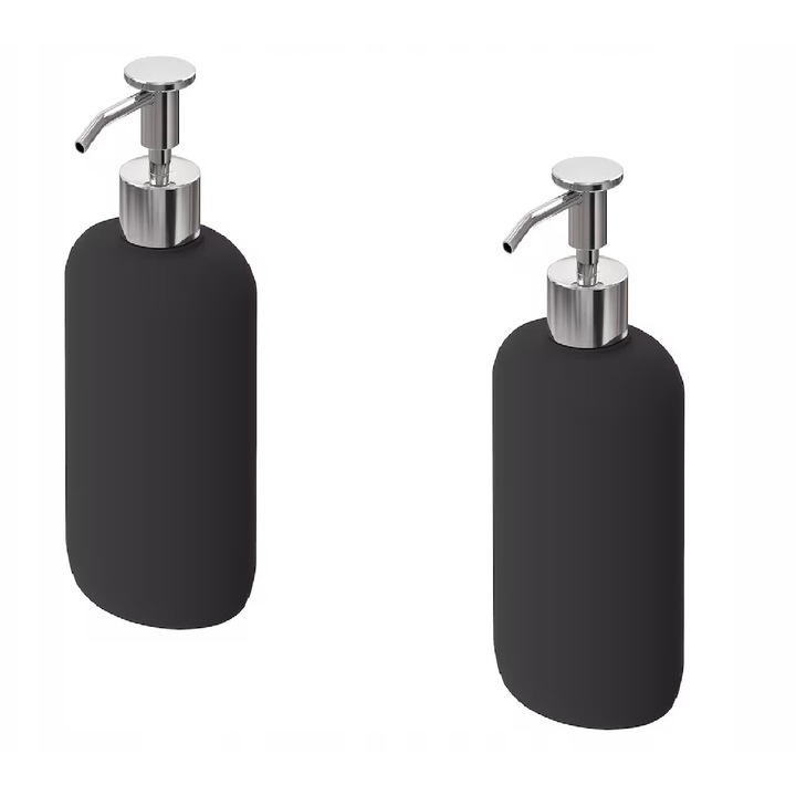 Set 2 Dozatoare Sapun IKEA EKOLN Gri Inchis, 300ml