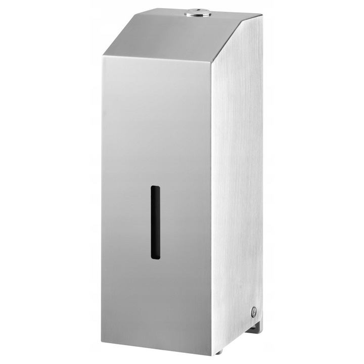 Dozator Sapun Lichid 1L, Inox Satinat/Nichel, Montare Perete