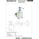 Dozator Sapun Bemeta Retro Aur/Crom 200ml Sticla