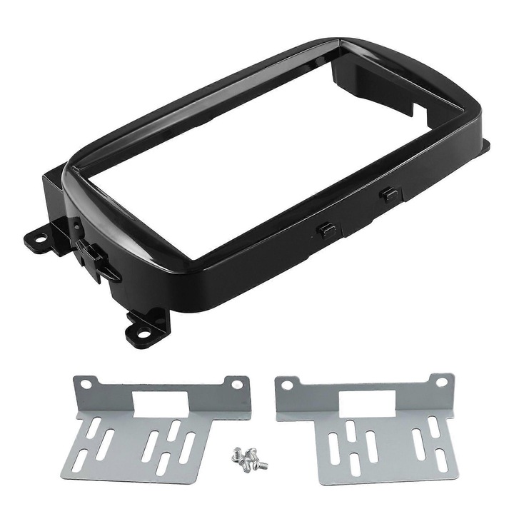 Rama radio auto, negru, plastic, 2DIN, Fiat 500 2015, set