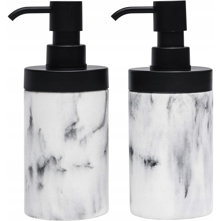 Set 2 Dozatoare Sapun Stil Marmura 425ml, Design Elegant