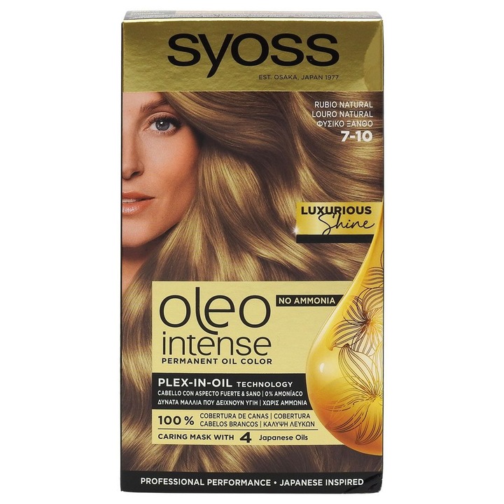 Vopsea pentru Par, Syoss, Oleo 7/10 Natural Blond