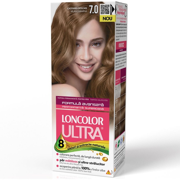 Vopsea pentru Par, Loncolor Ultra, 7/0 Castaniu Deschis