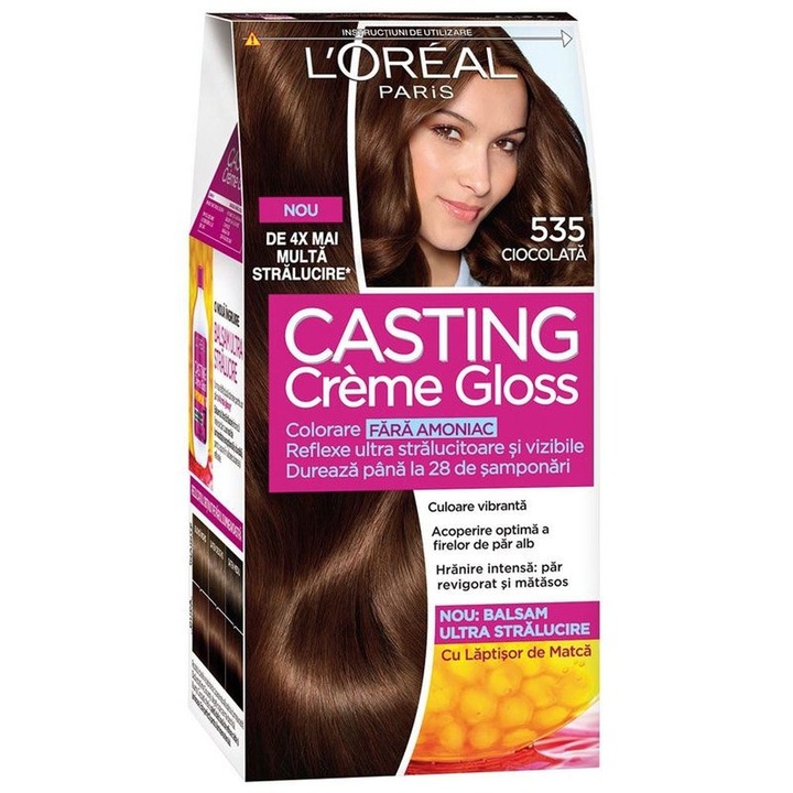 Vopsea pentru Par, Casting Creme Gloss, 535 Ciocolata