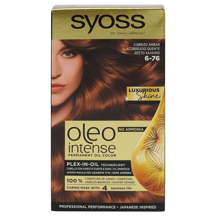 Vopsea pentru Par, Syoss, Oleo 6/76 Warm Cooper