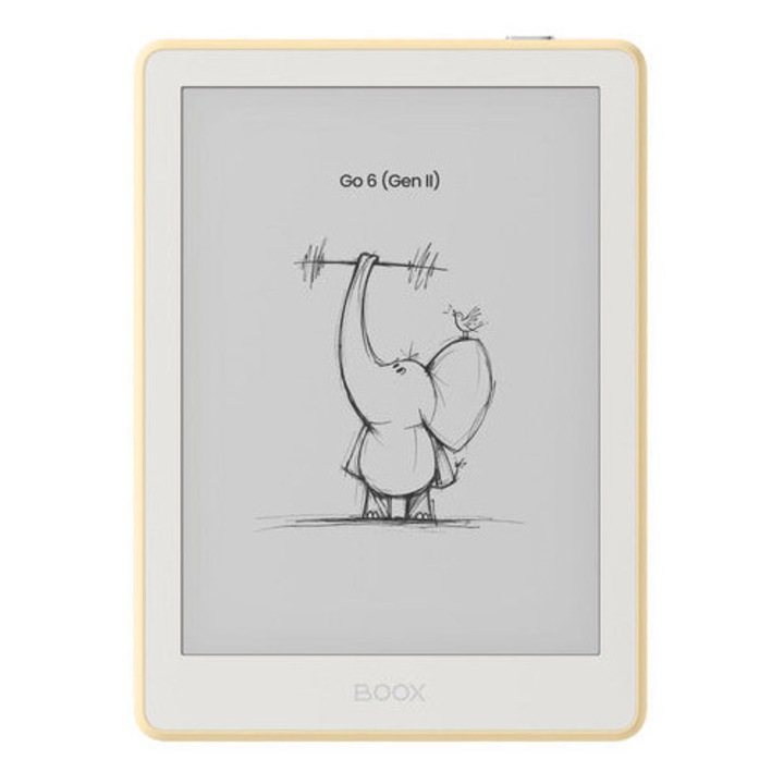 Tableta E-Ink Boox GO 6 GEN II, 6 inch, Octa-Core, 3GB RAM, 32 GB, Android 11, Custard