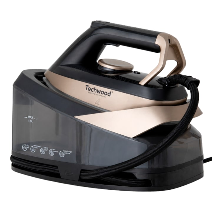Statie de calcat Techwood TC-2486, 5.5 bari, talpa ceramica, 1.6L, 2000W