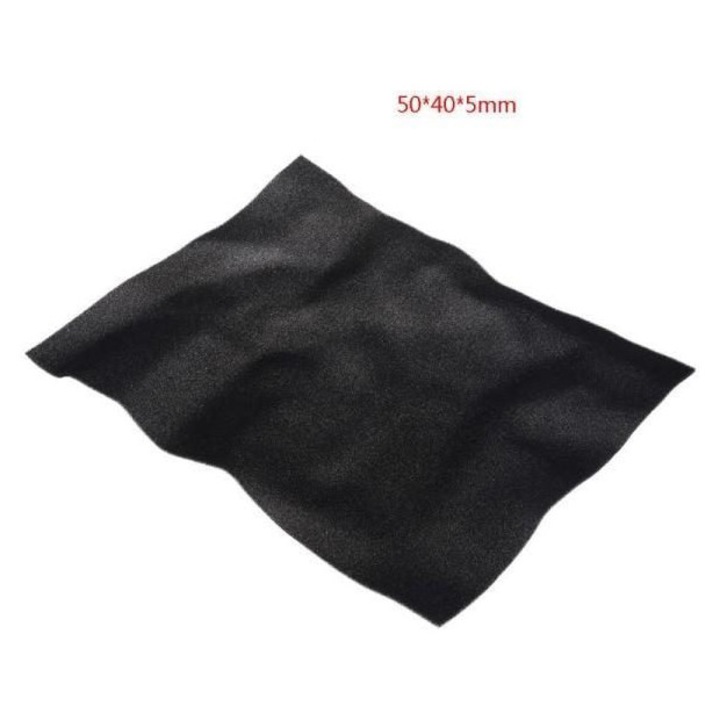 Filtru antipraf din spuma pentru carcasa PC K0323-0720-CJ7487, densitate 60PPI, grosime 3/5 mm, negru, 500 x 400 x 3/5 mm