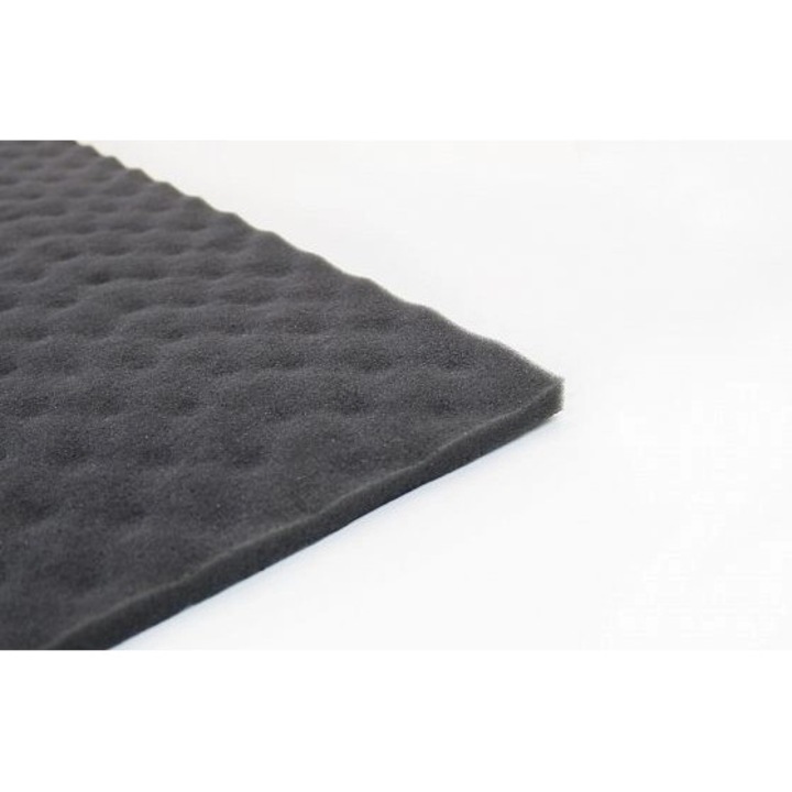 Insonorizant auto Premium STP® Relief 15, 15mm, Spuma poliuretanica autoadeziva, Reduce vibratii elemente plastic, Izolator de zgomot, pentru usi, plafon si panouri plastic, Foaie de insonorizant, 375x500mm