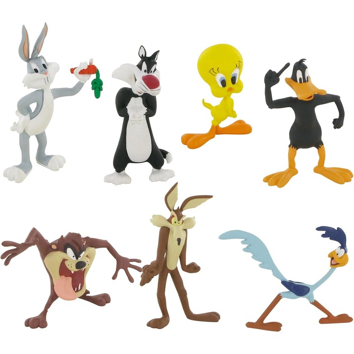 Set 7 figurine Looney Tunes Comansi: Bugs Bunny, Tweety, Daffy Duck
